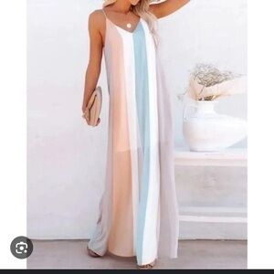 She + Sky Mariposa Contrast Maxi Dress
